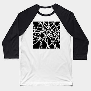 Trapped White on Black Baseball T-Shirt